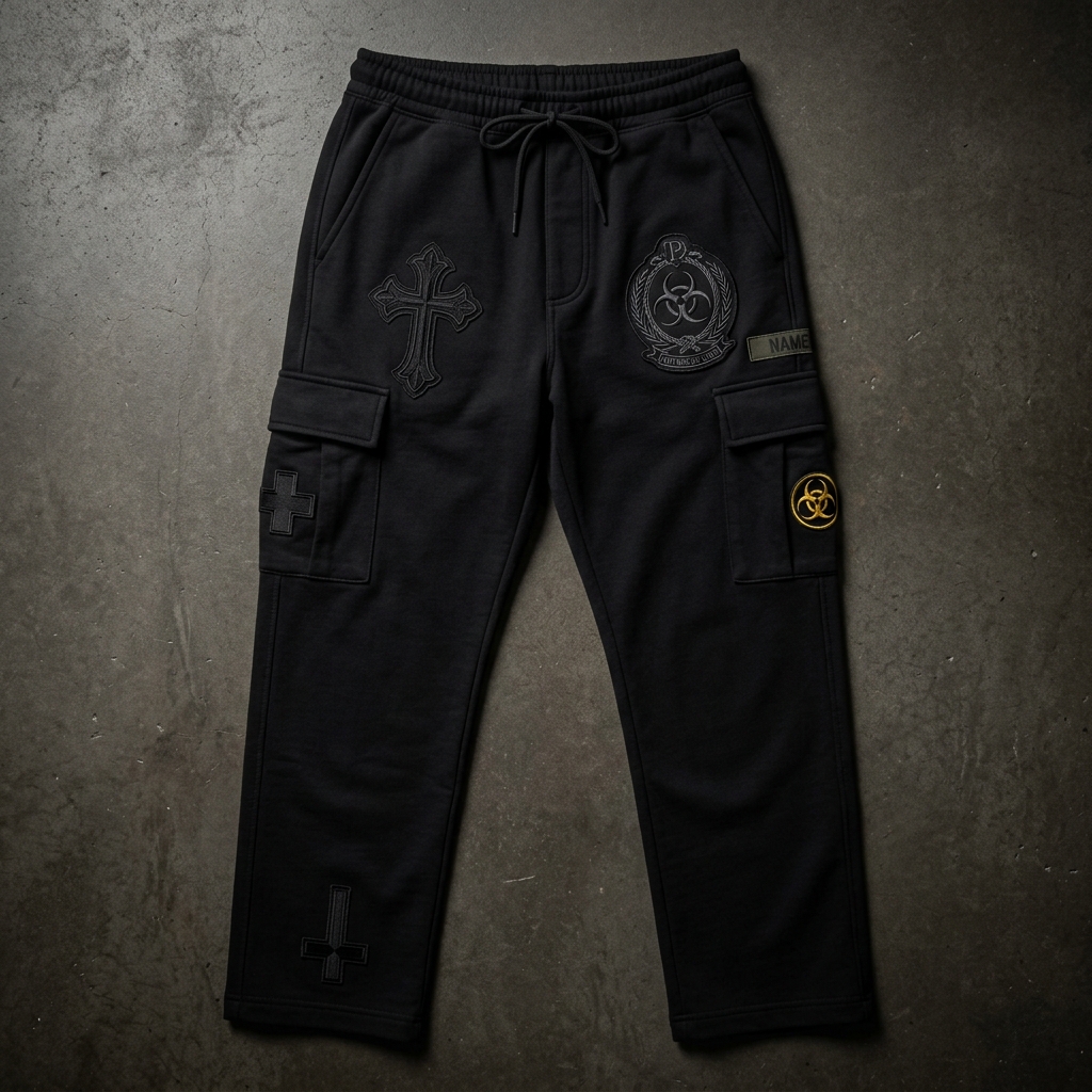 Outbreak Cargo Sweatpants — Black