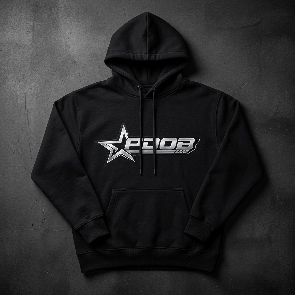 PDOB Chrome Hoodie — Black