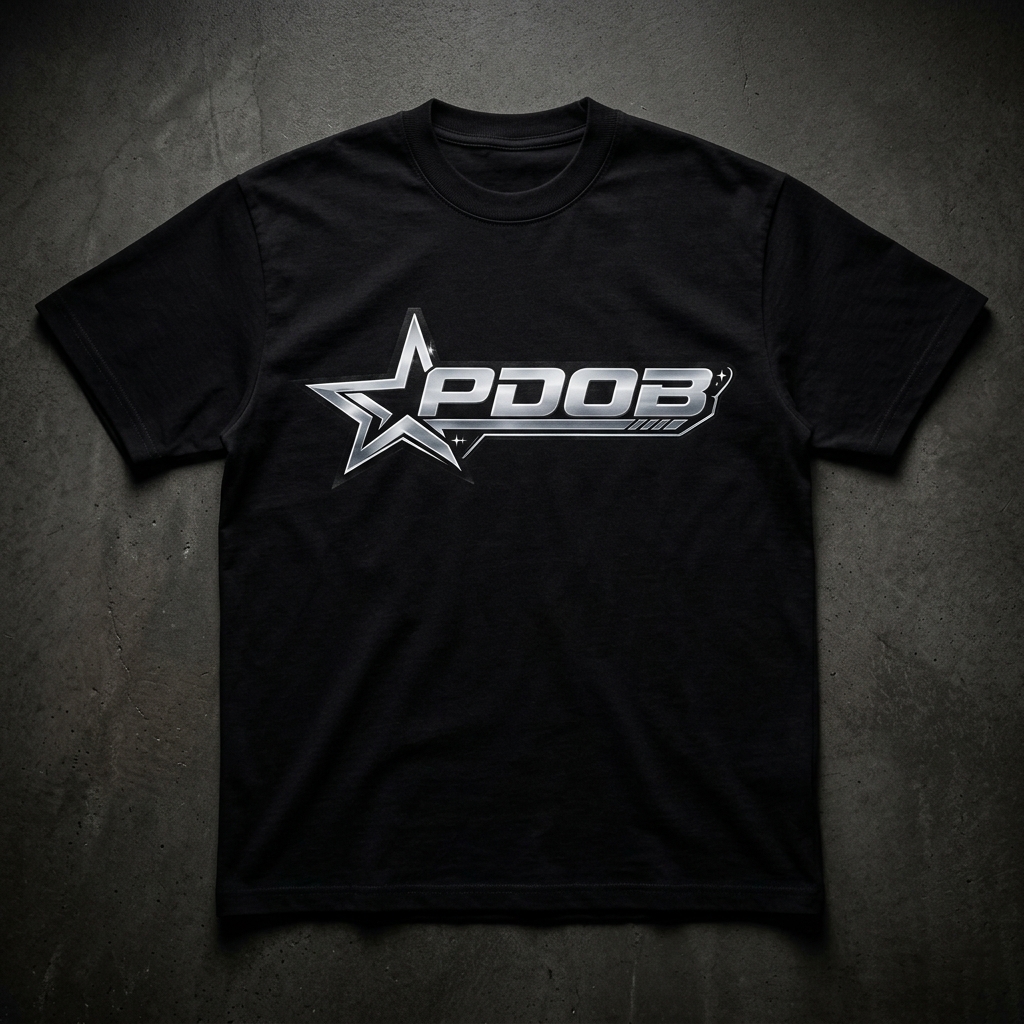 PDOB Chrome Tee — Black
