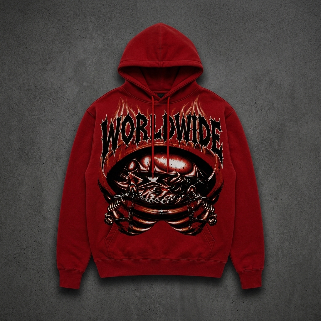 PDOB WORLDWIDE Hoodie — Blood Red